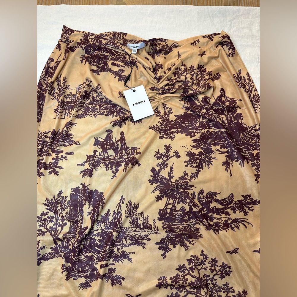 Miaou Preston Skirt Gold Toile